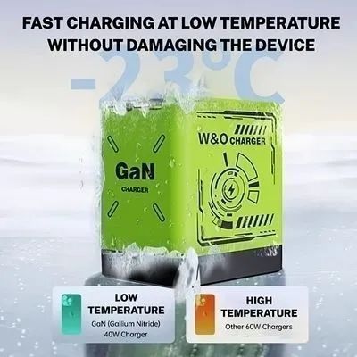🔥W&O 2-in-1 GaN Compatible with Fast Charger